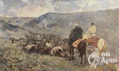 Картина "Отары в горах"